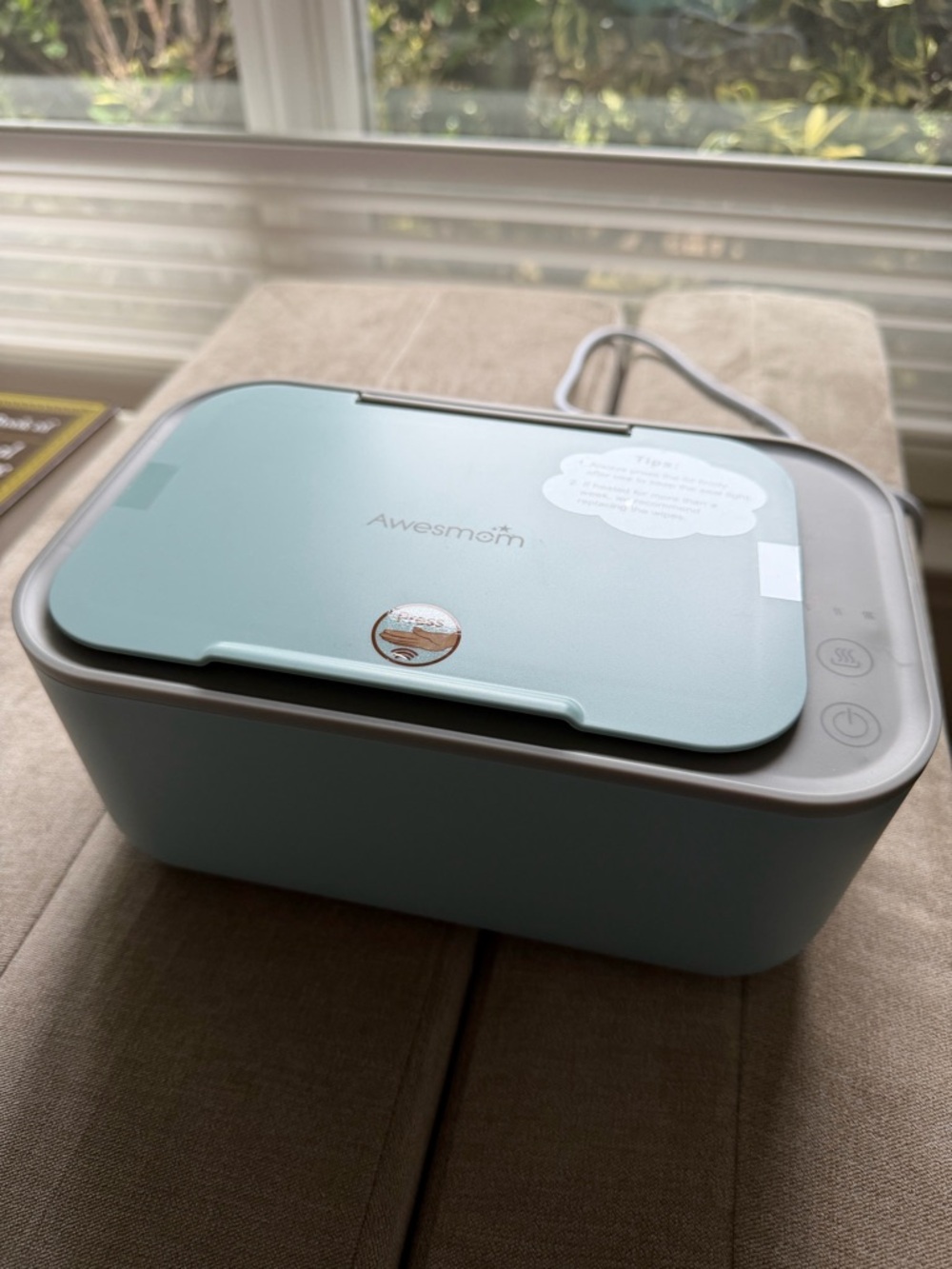 Awesmom Wipe Warmer - Light Blue
